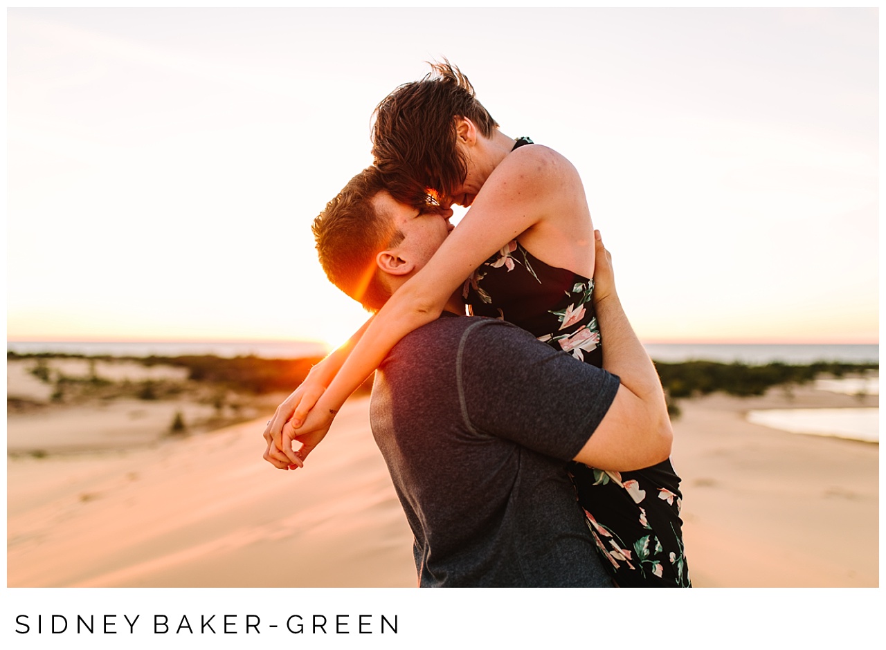 Silver Lake Sand Dune Engagement Session by Los Angeles Wedding Photographer Sidney Baker-Green