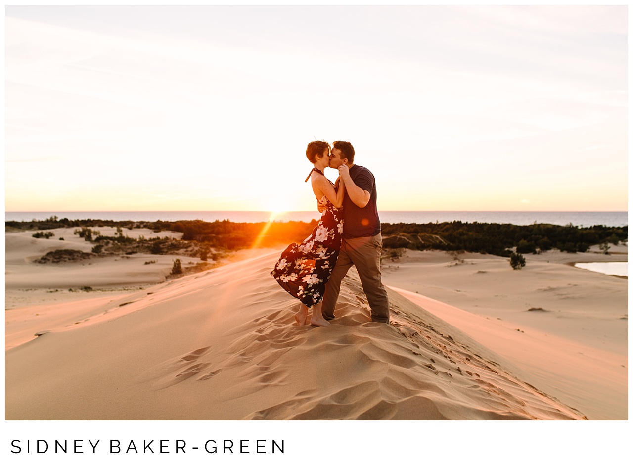 Silver Lake Sand Dune Engagement Session by Los Angeles Wedding Photographer Sidney Baker-Green