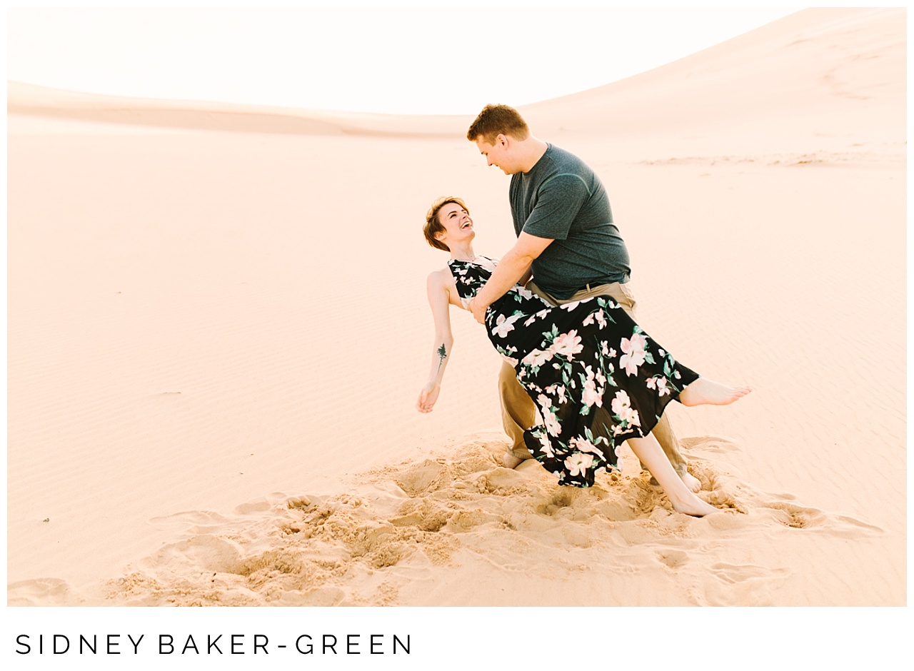 Silver Lake Sand Dune Engagement Session by Orlando Wedding Photographer Sidney Baker-Green