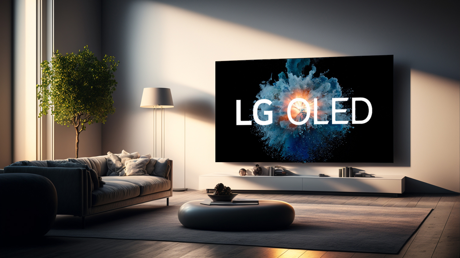 Photo of the LG C1 in a modern living room